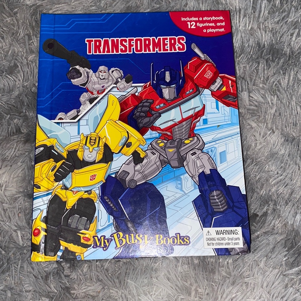 Transformers story book My Busy book with 12 figurines